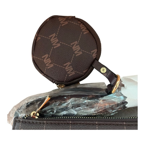 Nicole Miller Brown and Gold Crossbody Bag - Picture 3 of 8